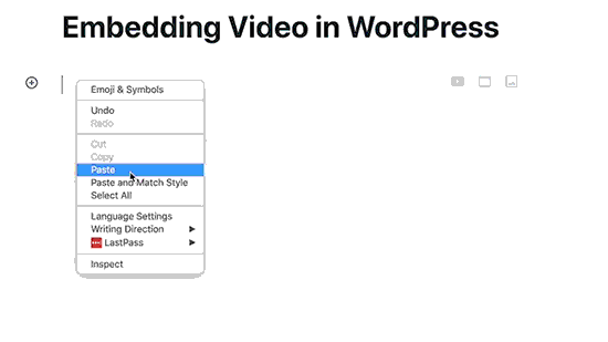 Incorporando vídeo no editor de postagem do WordPress