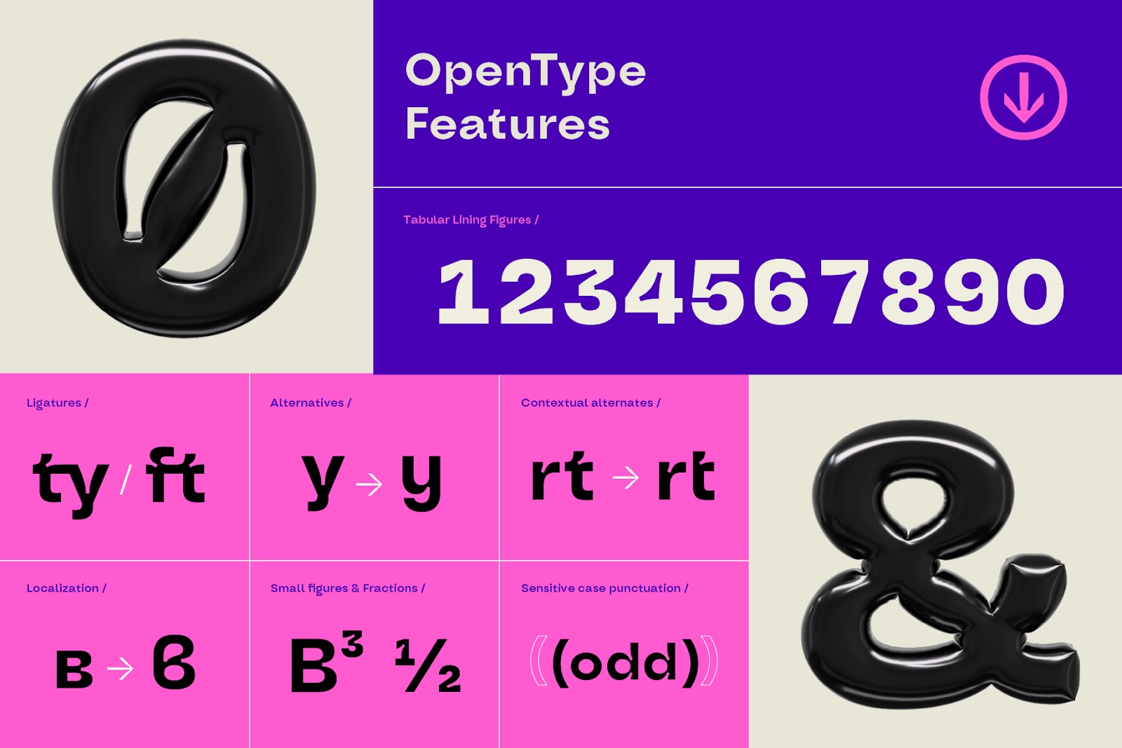 Typeface application details