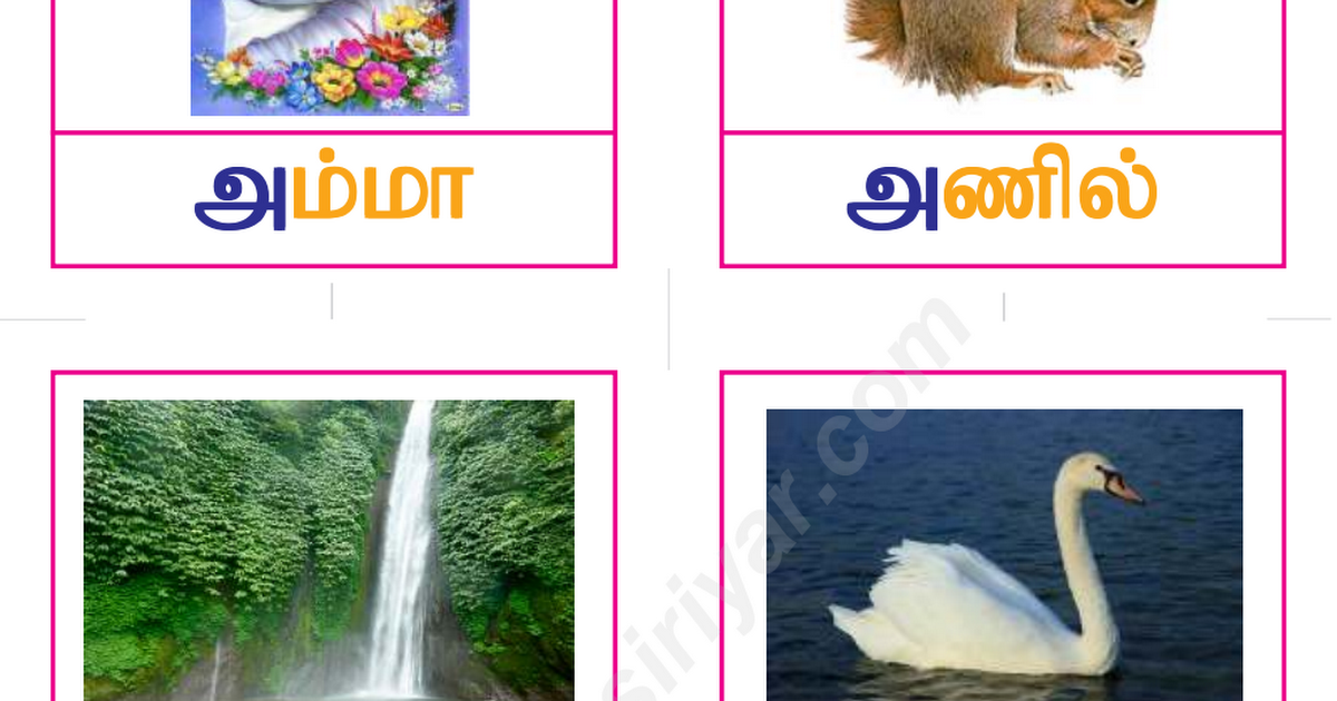 Tamil Vowels Letters Flash Cards A4 Size.pdf - Google Drive