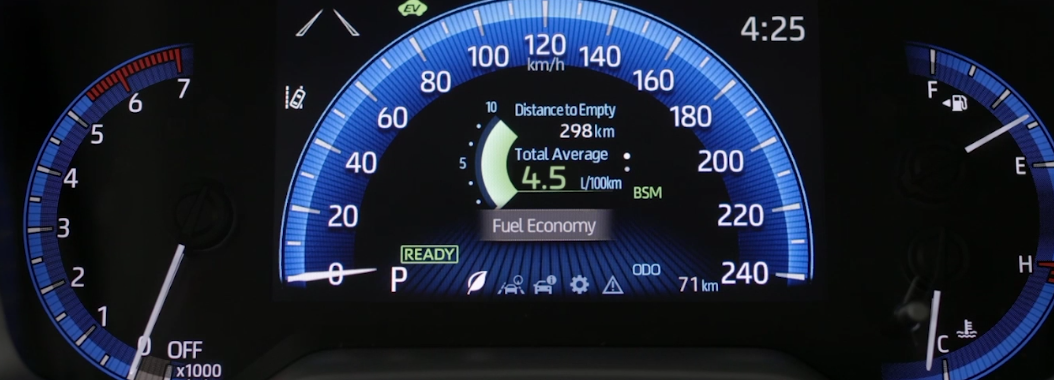 7" digital speedometer available on the 2020 corolla