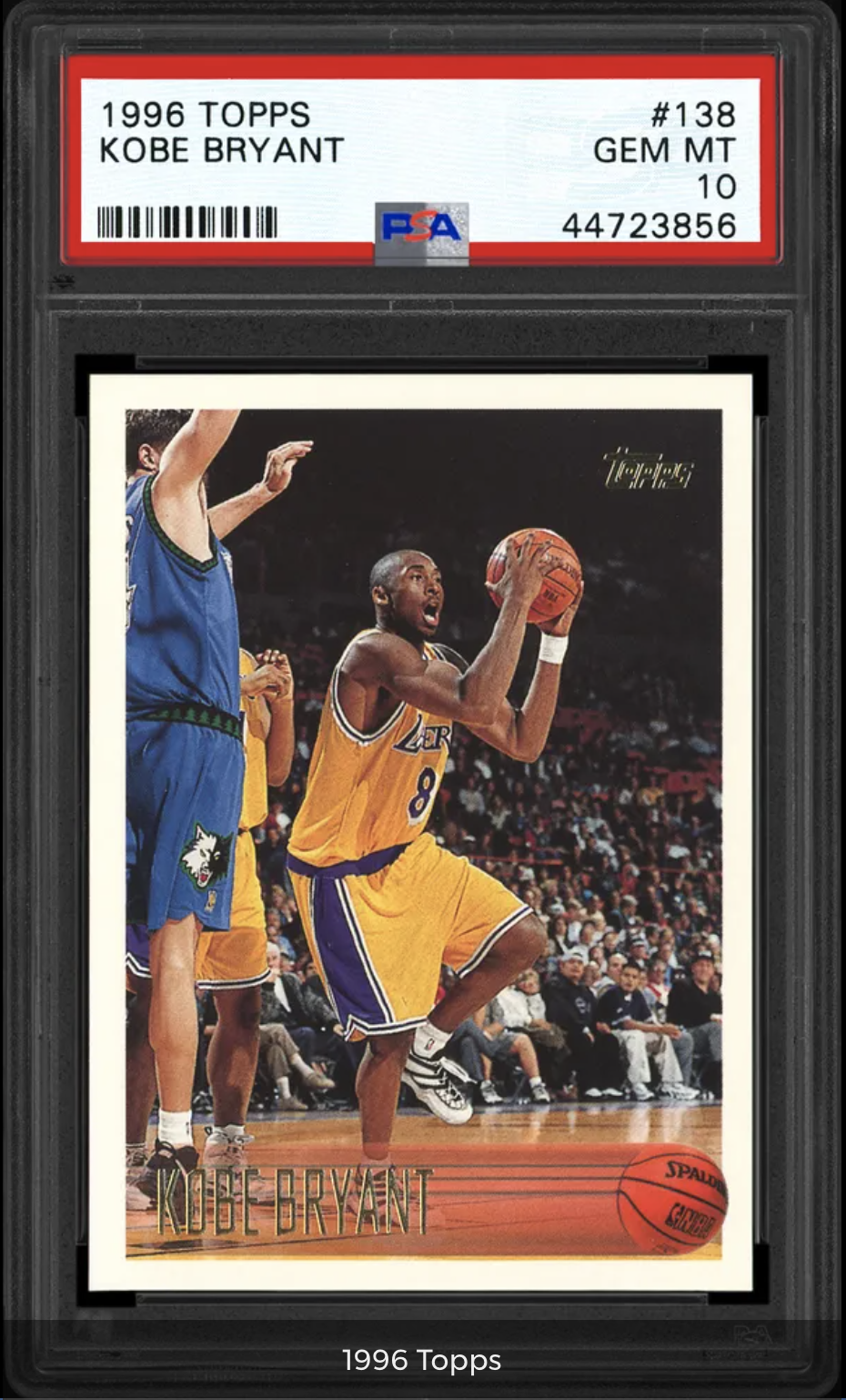 PSA graded gem-mint Kobe Bryant Topps rookie card