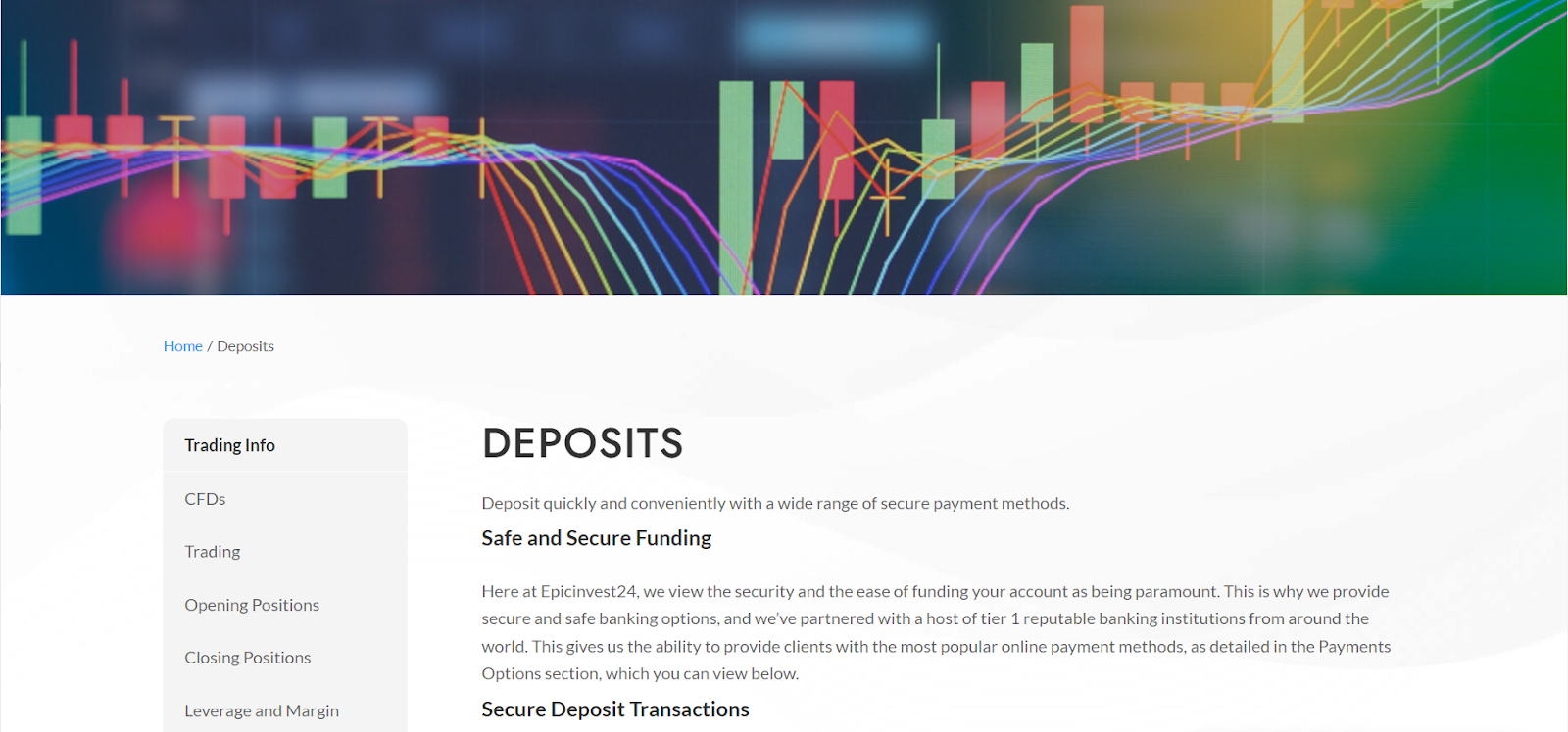 Epicinvest24 deposit methods