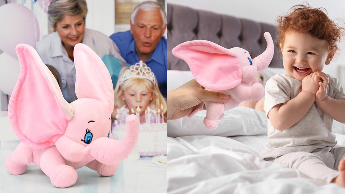 kids presents pink elephant plush toy my gift shop