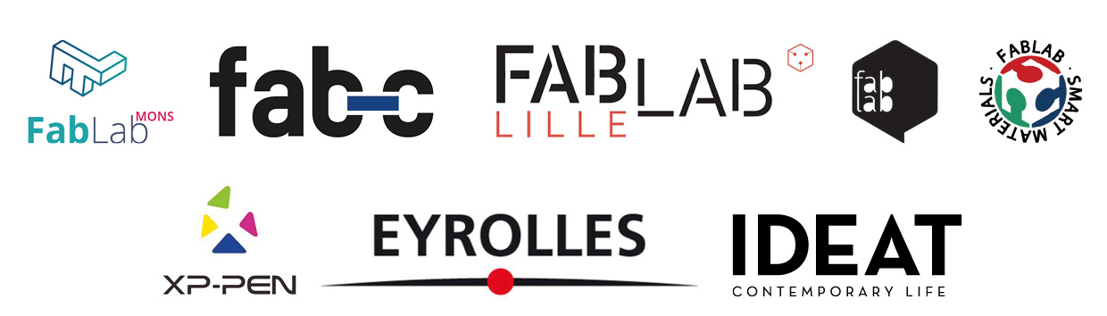 FabLab de Mons - FabLab de Charleroi - FabLab de Lille - Fablab de Tournai - FabLab de Charleville-Mézières - Xp-Pen - Maison d’édition Eyrolles  - Magazine Idea