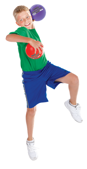 Boy playing foam ball activities 