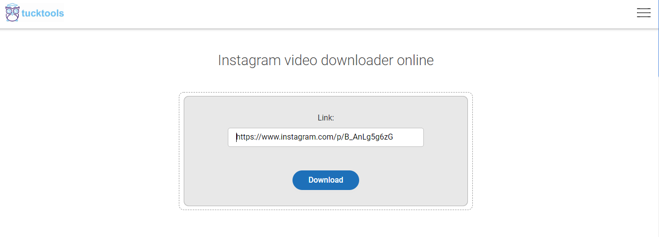 tucktools free instagram video download website