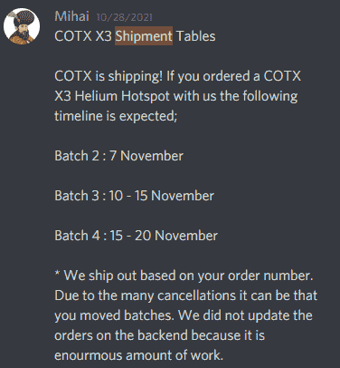 Delivery of COTX-X3 hotspots - thetechpapa.com