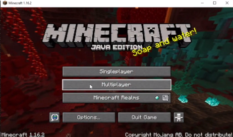 Playing multiplayer mode, minecraft