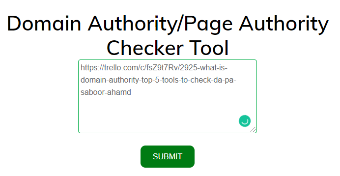 Website Domain Rating Checker