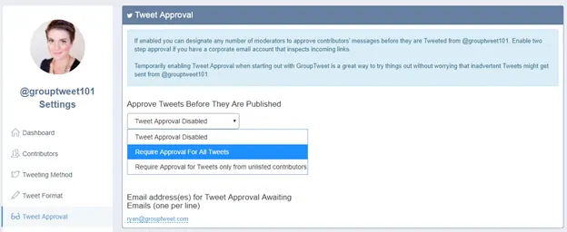 Enable tweet approval - auto retweet tools - TweetJumbo.com- twitter automation bot tool