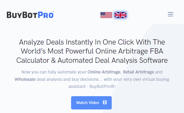 A screenshot of the BuyBotPro sales estimator website