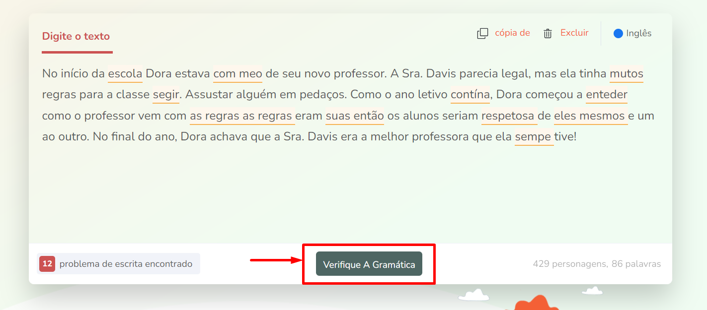 corretor de texto online