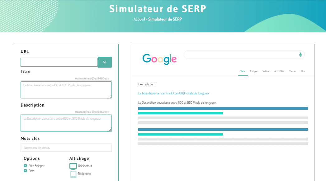 Simulateur serp