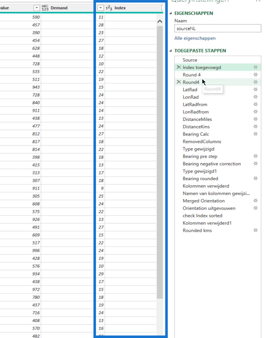 distance and bearing in Power BI 