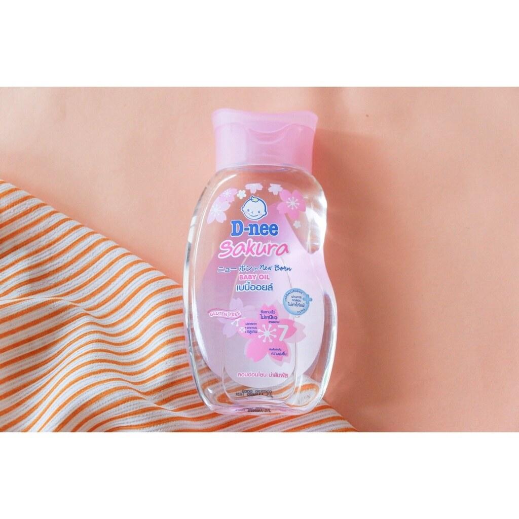 1. D-nee Sakura for newborn Baby Oil 