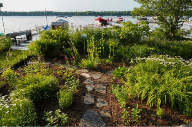 lake michigan outdoor living space native plant ideas custom built