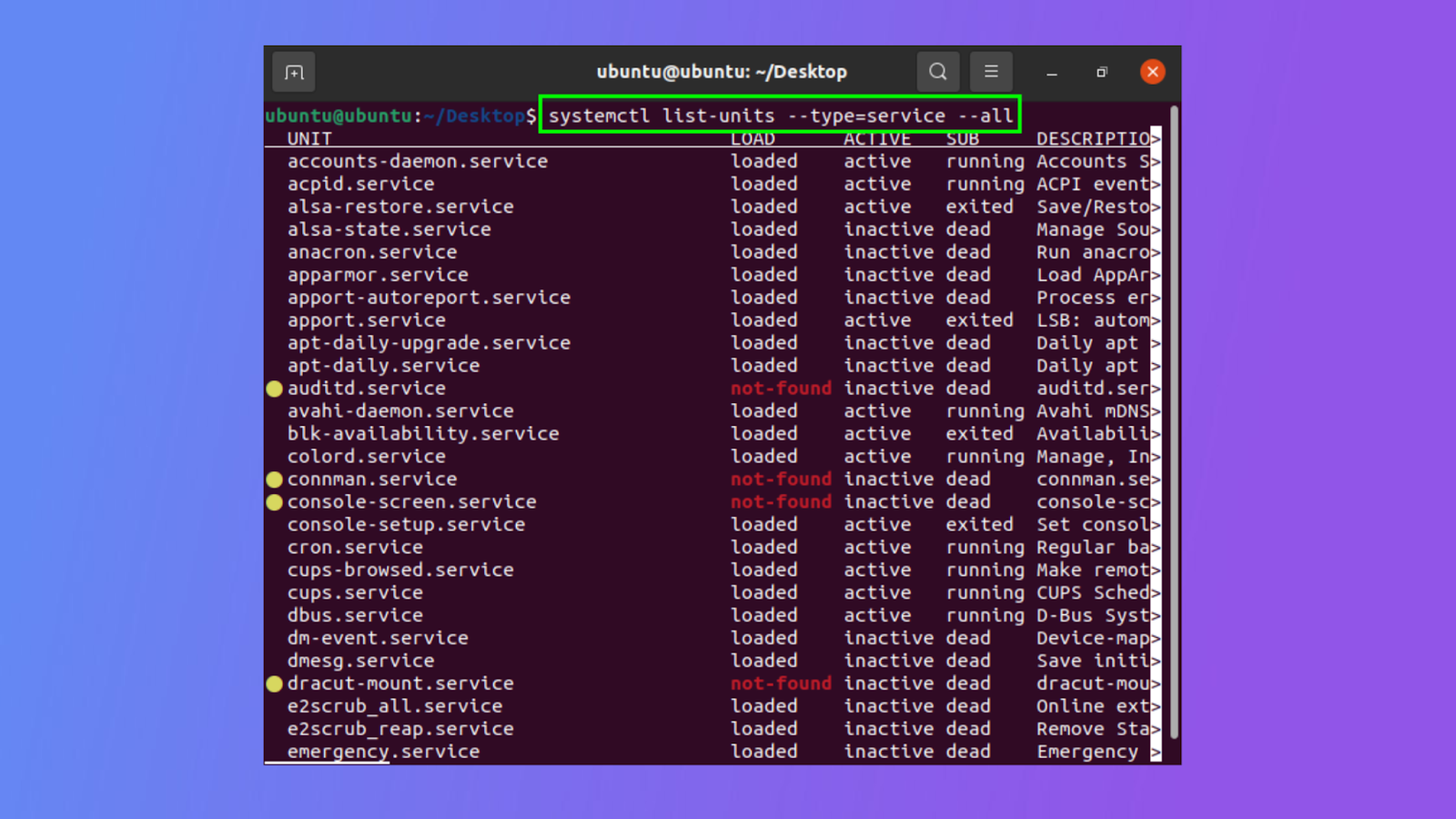 Disable Unused Services on linux