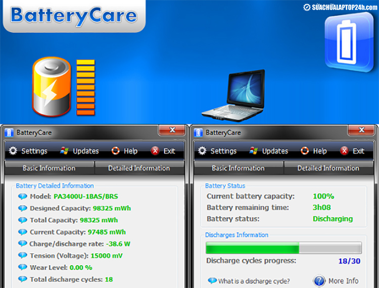 Phần mềm BatteryCare