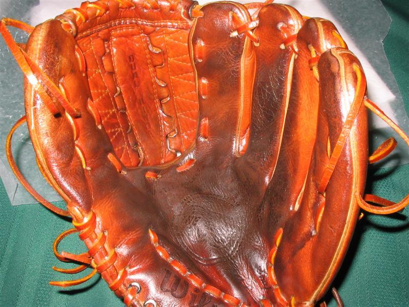 Baseball Glove Repair - Broken Laces And Web Fixed And Glove Conditioned