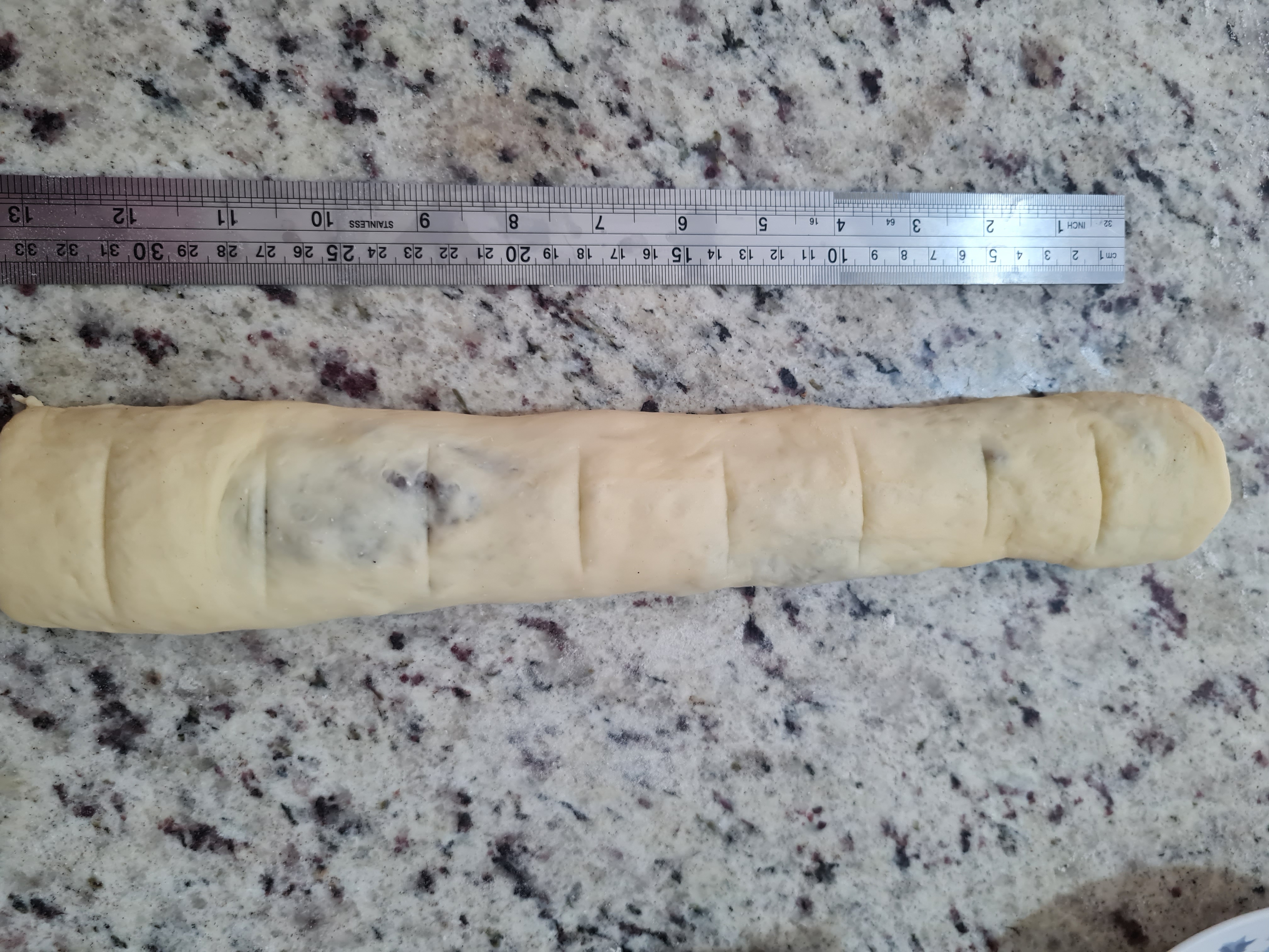 medida e corte do pão