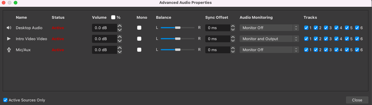 Audio Monitoring in OBS Studio