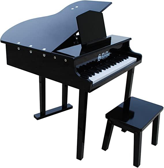 Concert Grand Piano with Matching Bench - Color Black