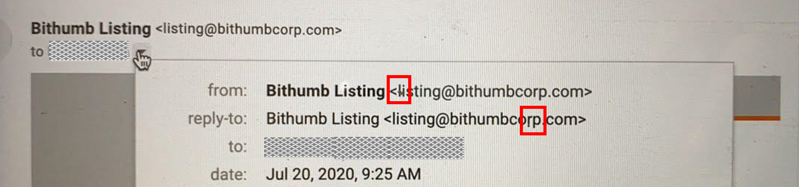 [指南]冒充Bithumb和员工的财务欺诈通知（谷歌翻译）