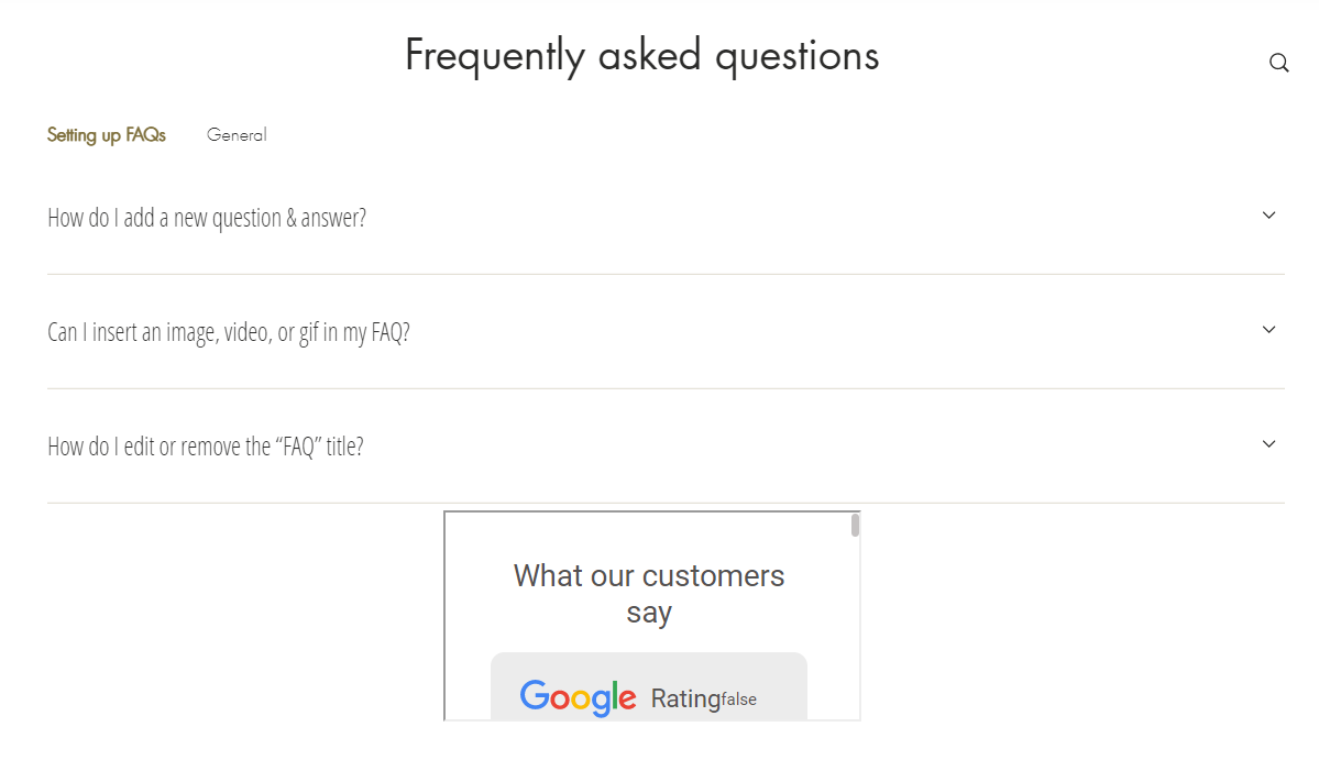 Google Reviews widget on Wix website