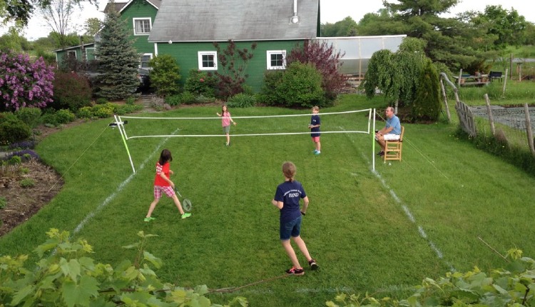 outdoor badminton court