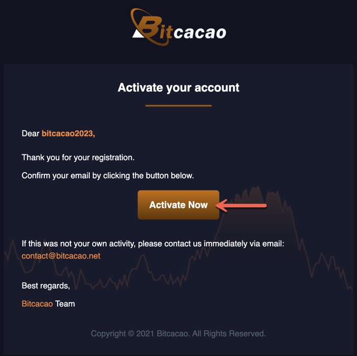 Kích hoạt tài khoản Bitcacao
