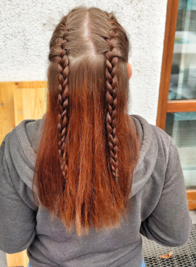 hanging durch braided hair