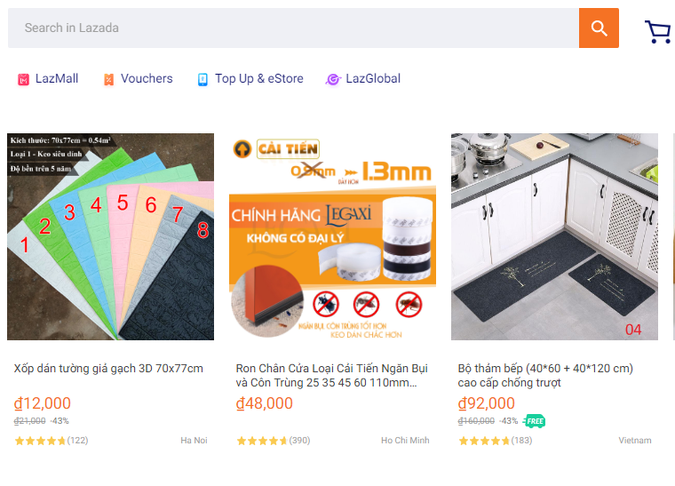 Lazada chi phí rẻ, thanh toán đơn giản, dễ dàng