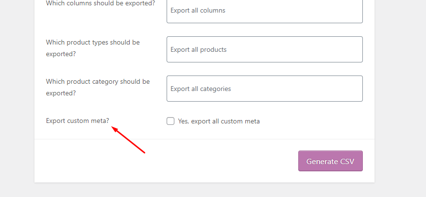 custom meta export WooCommerce products to Excel