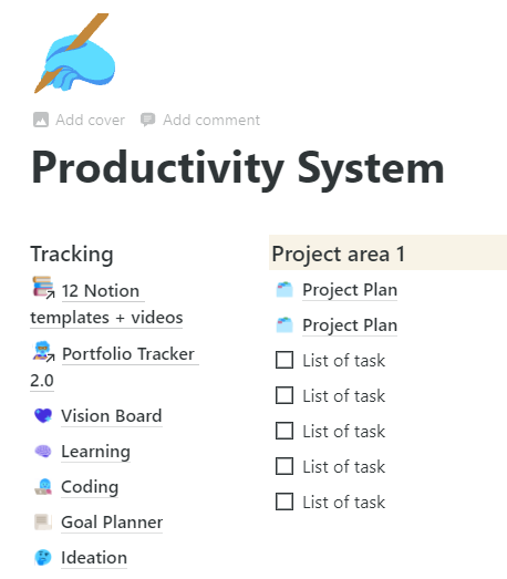 Productivity System Template