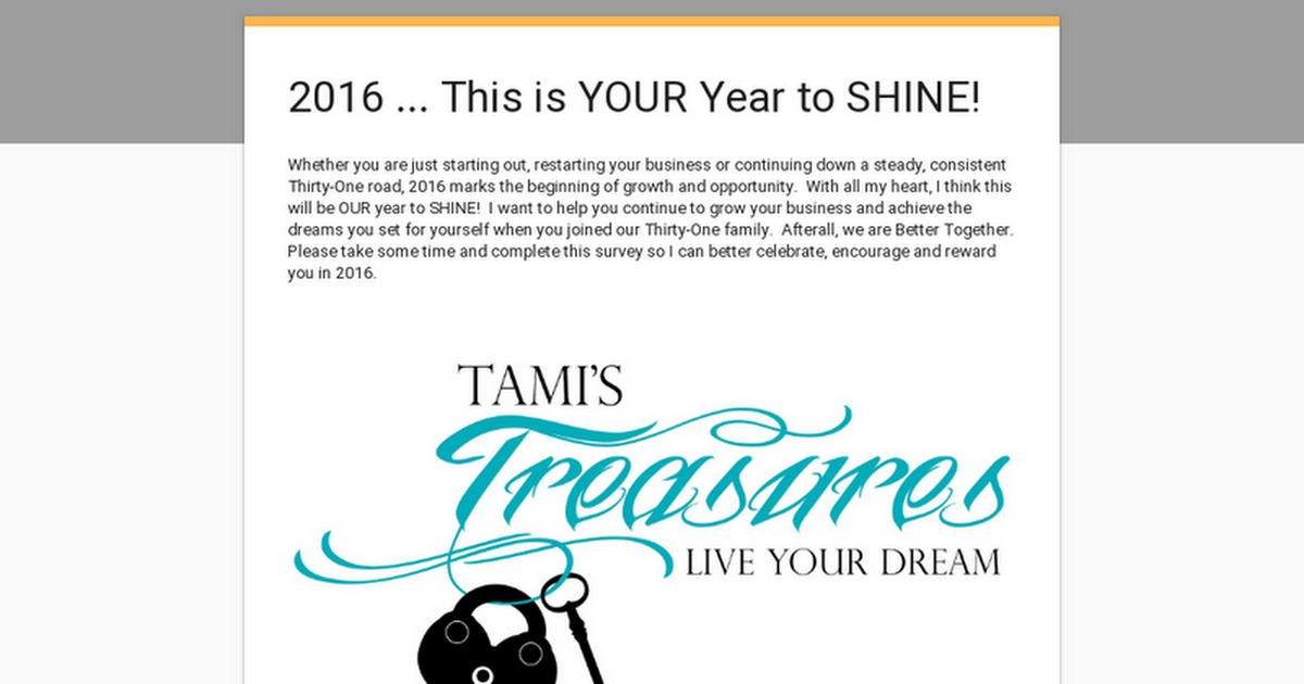 2016 ... This is YOUR Year to SHINE!