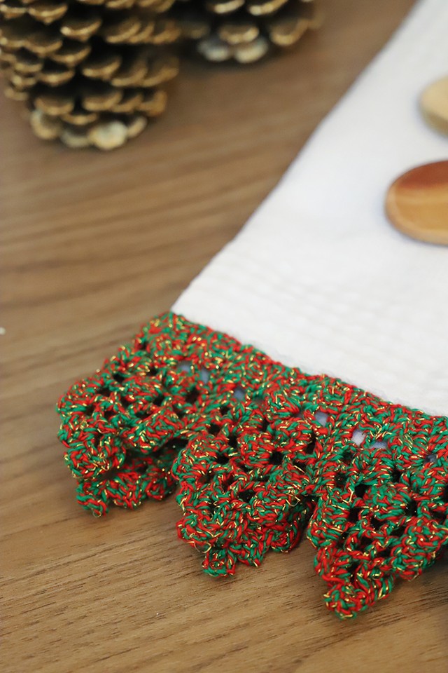 barrado de crochê para natal