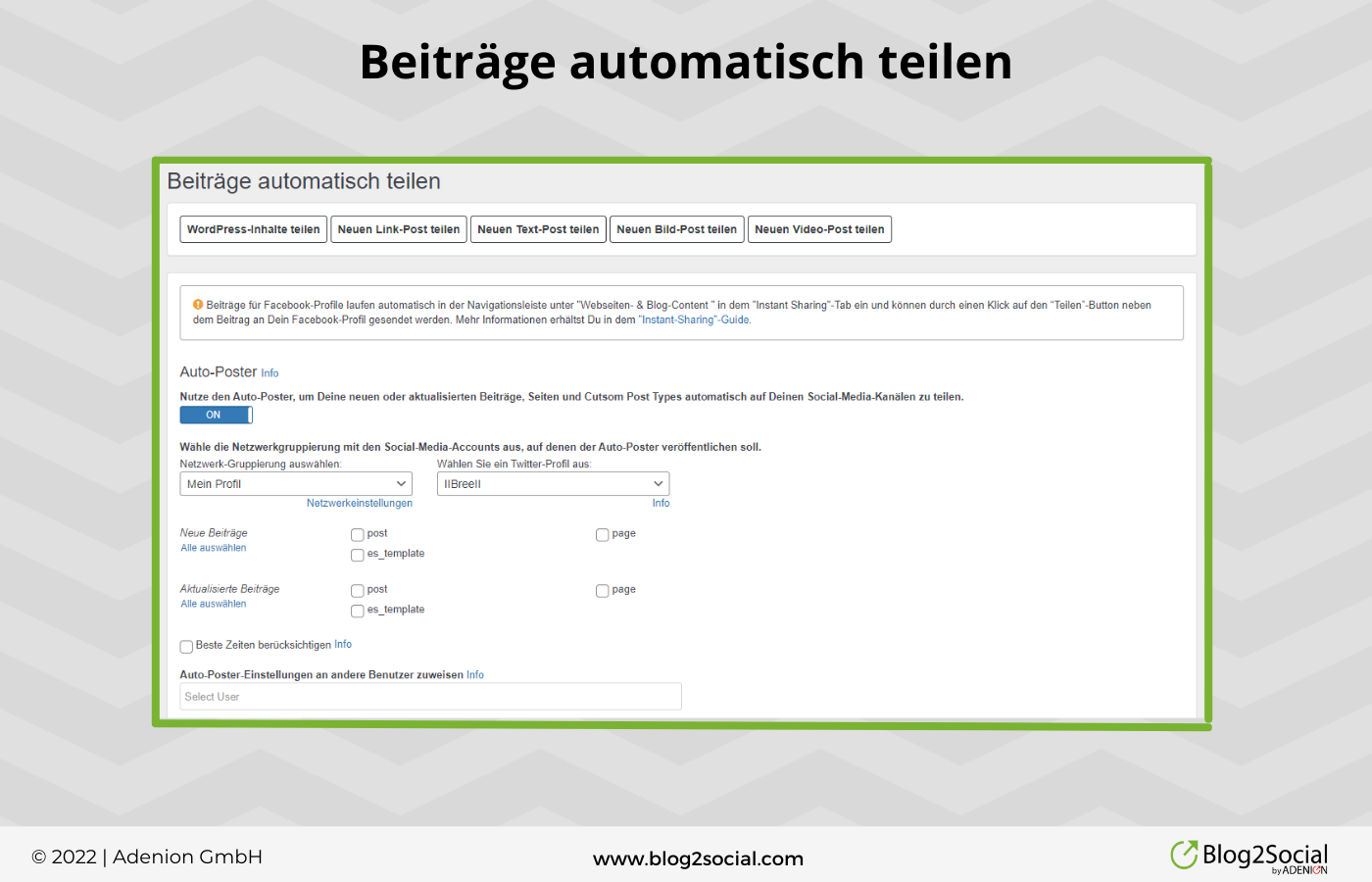 Zeit sparen mit Blog2Social: Beiträge automatisch teilen