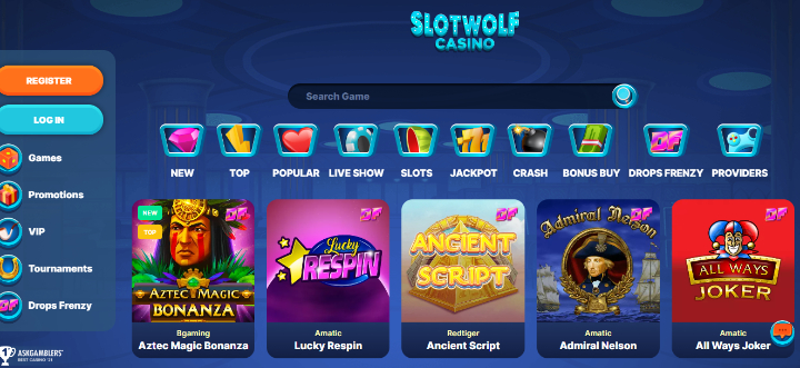 SlotWolf Homepage