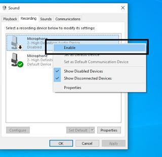 Microphone not working on pc problem solution