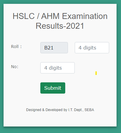 SEBA HSLC Result 2021 – Assam 10th Result 2021
