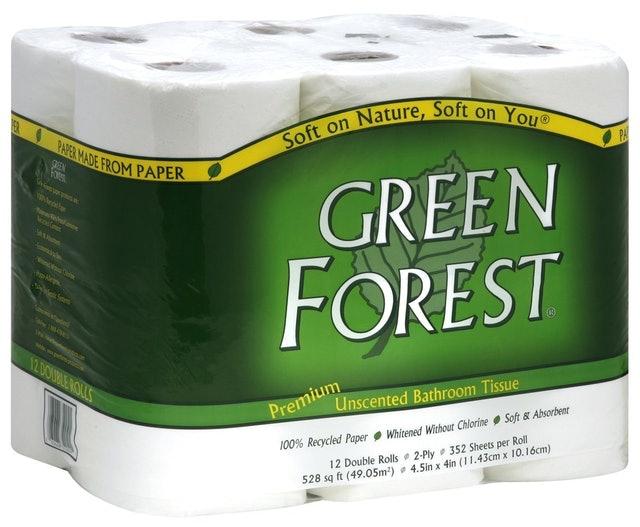 Green Forest Premium 100% Recycled Bathroom Tissue 1