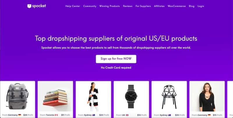 Spocket - célèbre fournisseur de dropshipping