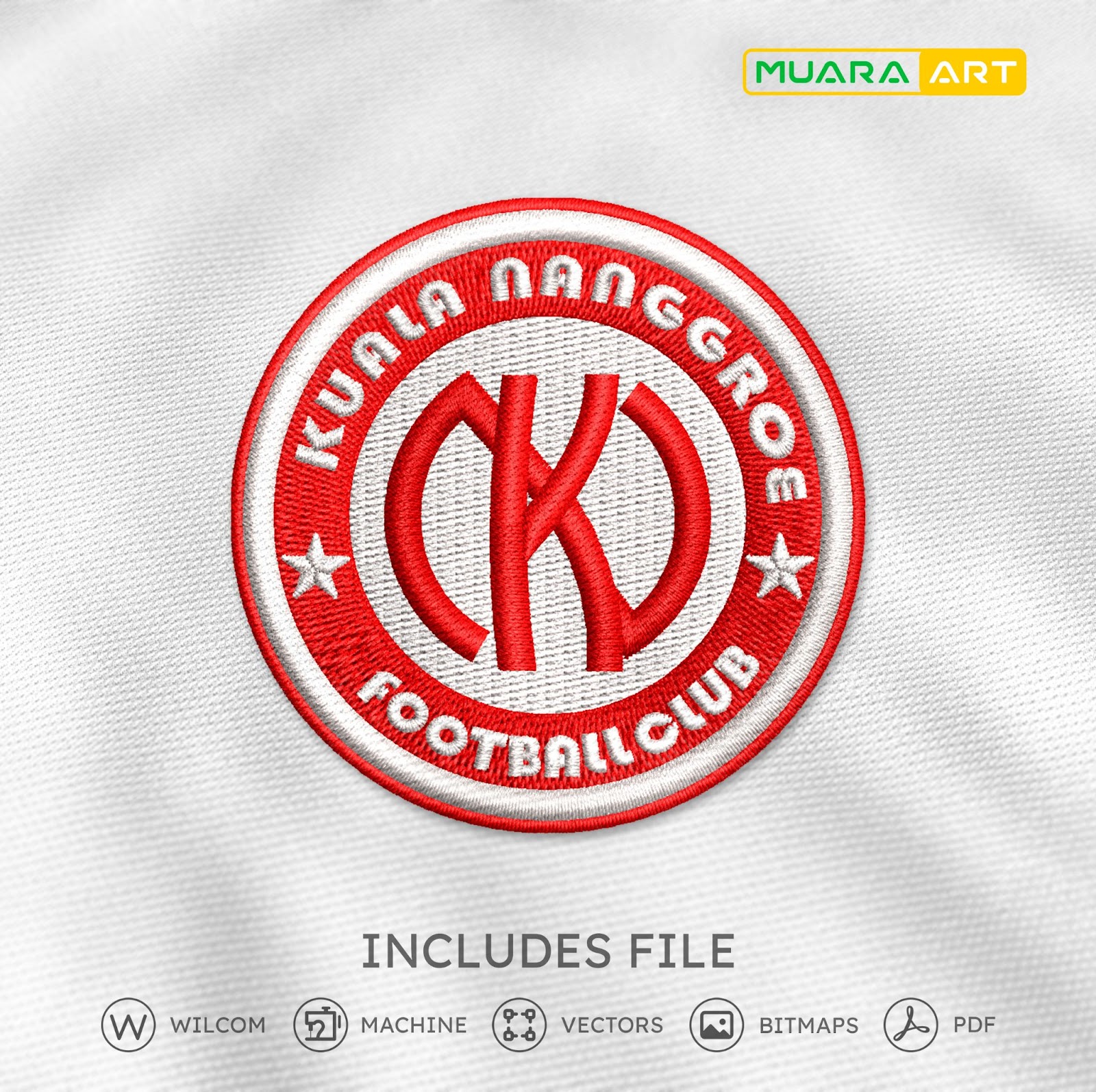 Desain Bordir Logo Kuala Nanggroe FC (Aceh)
