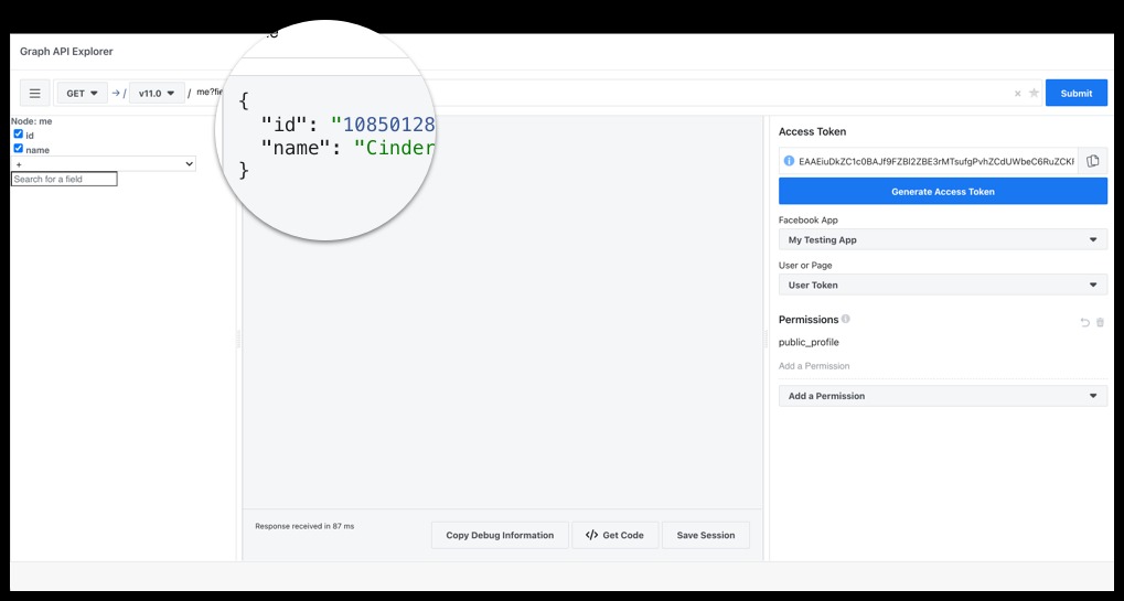 facebook api using guide 