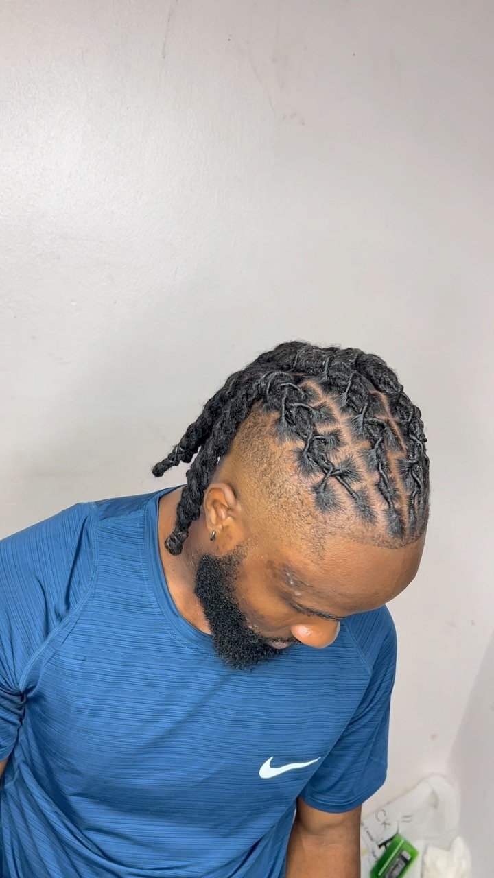 38. All Back Big Two Strand Twists With Faded Sides