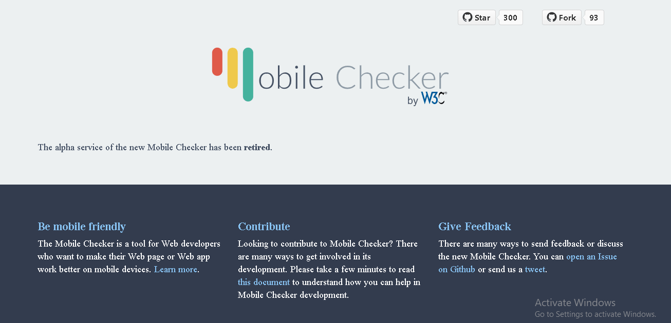 W3C mobile checker tool