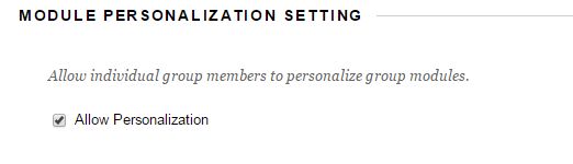 Scholar Stand Alone Group Personalization