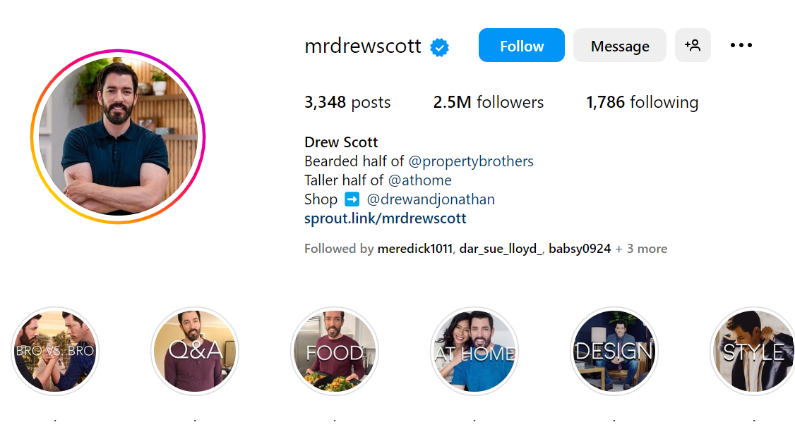 Drew Scott on Instagram