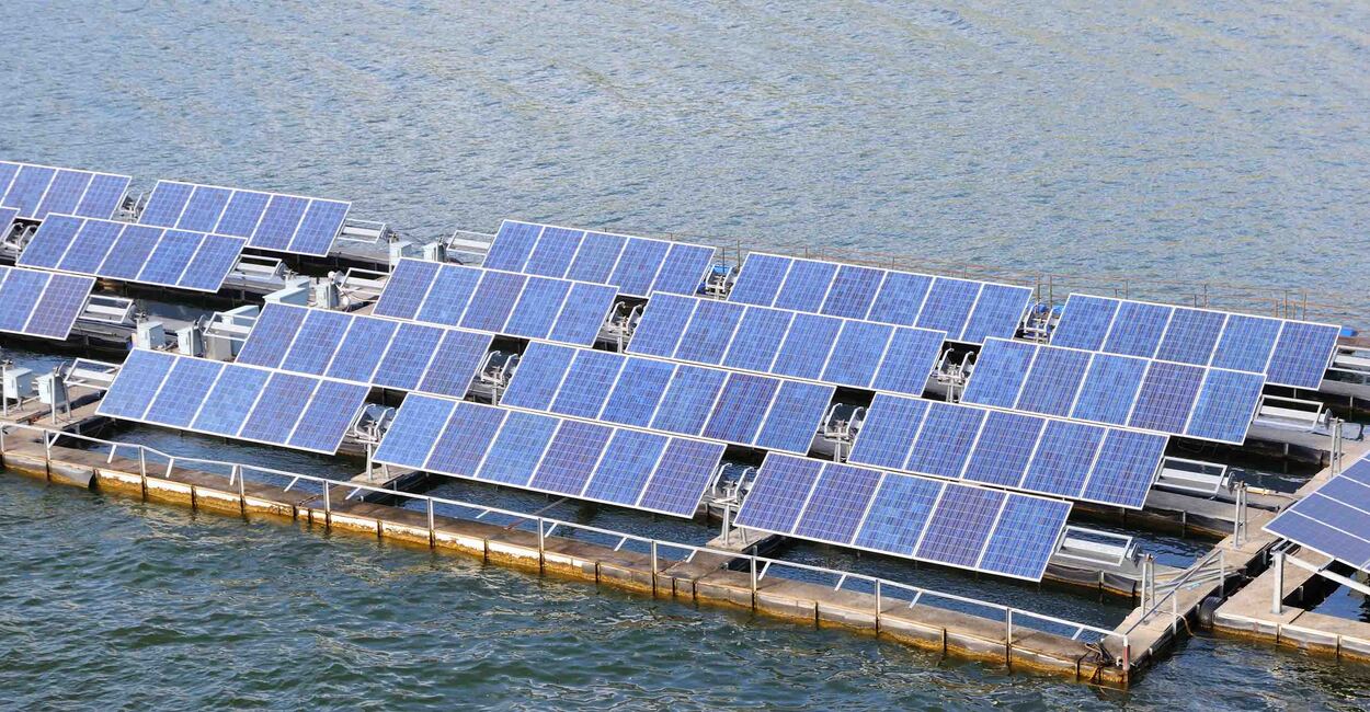 What is the impact of the environment on floating solar panels?