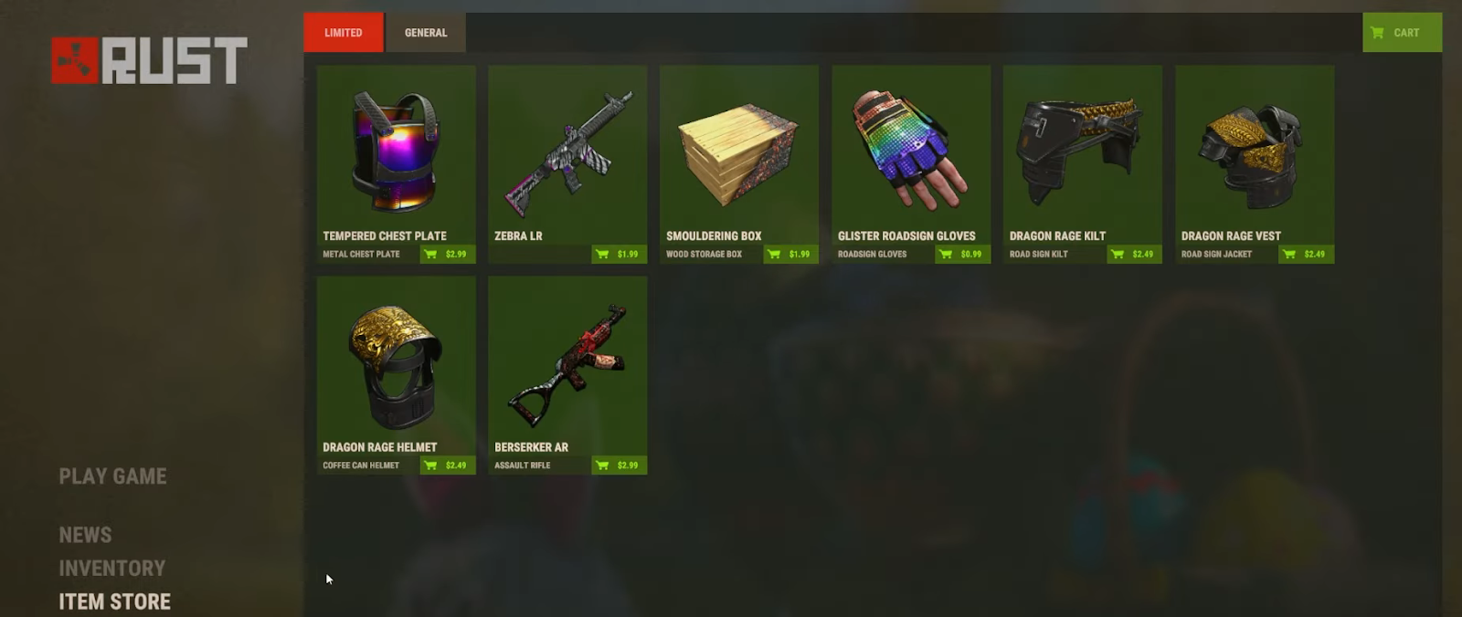 It's preferable to purchase Rust skins on Steam Marketplace instead of in the game.